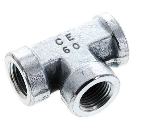 Tee Fitting 1/2'' NPT Female Steel High Pressure 210bar (2950.5psi)