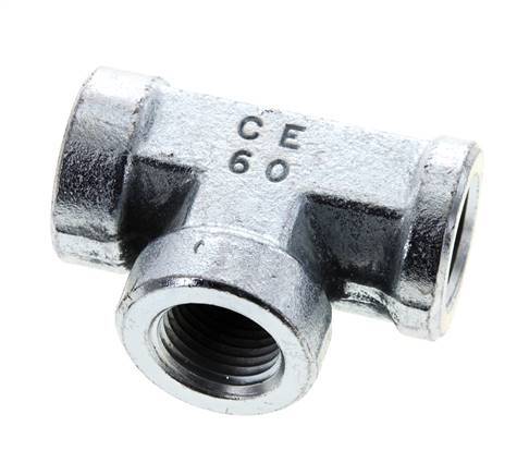 Tee Fitting 1/2'' NPT Female Steel High Pressure 210bar (2950.5psi)