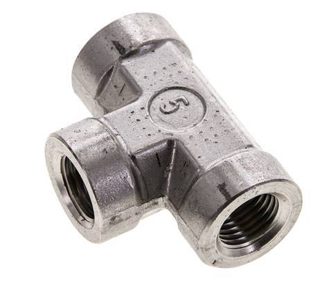 Raccord en T 1/4'' NPT Femelle Acier inoxydable Haute Pression 275bar (3863.75psi)