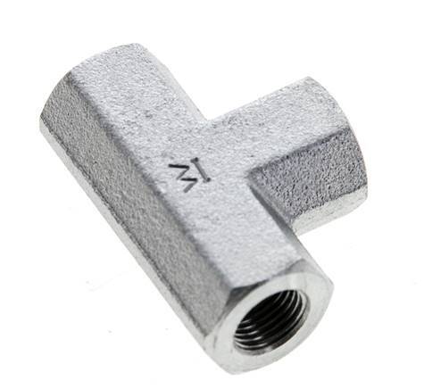Raccord en T 1/8'' NPT Femelle Acier Haute Pression 345bar (4847.25psi)