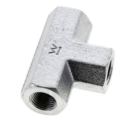 Raccord en T 1/8'' NPT Femelle Acier Haute Pression 345bar (4847.25psi)