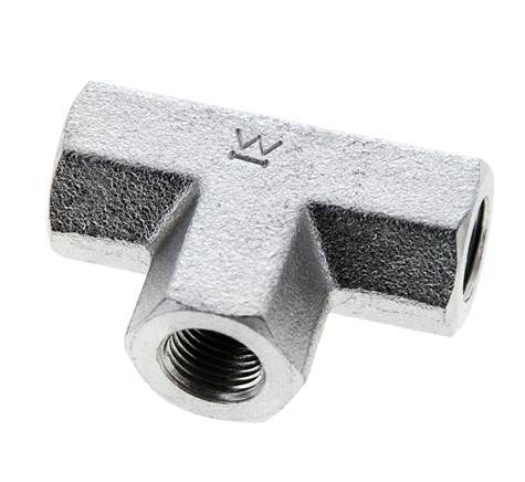 Raccord en T 1/8'' NPT Femelle Acier Haute Pression 345bar (4847.25psi)