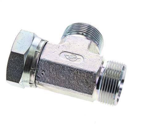 Tee Fitting G1'' Male x Female Steel Hydraulic 225bar (3161.25psi)