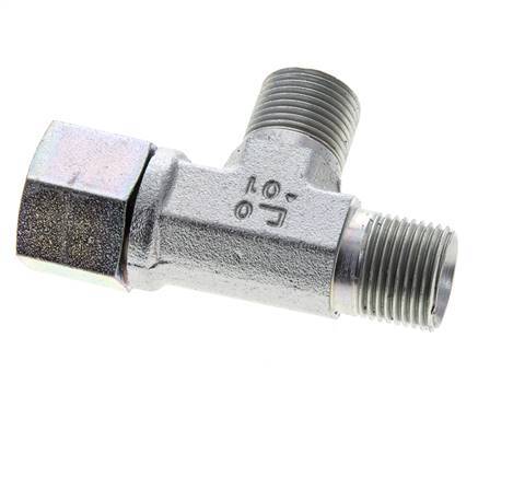 Tee Fitting G3/8'' Male x Female Steel Hydraulic 325bar (4566.25psi)