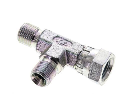 Tee Fitting G1/8'' Male x Female Steel Hydraulic 475bar (6673.75psi)