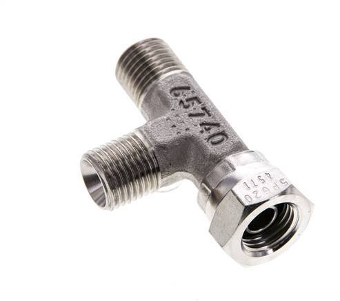 Tee Fitting G1/4'' Male x Female Stainless steel Hydraulic 350bar (4917.5psi)