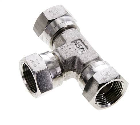 Tee Fitting G3/4'' Female Stainless steel Hydraulic 175bar (2458.75psi)