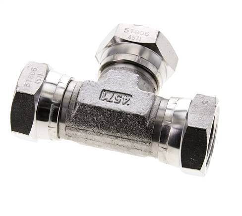 Tee Fitting G1'' Female Stainless steel Hydraulic 150bar (2107.5psi)