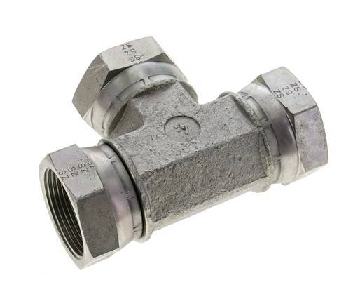 Tee Fitting G1 1/2'' Female Steel Hydraulic 125bar (1756.25psi)