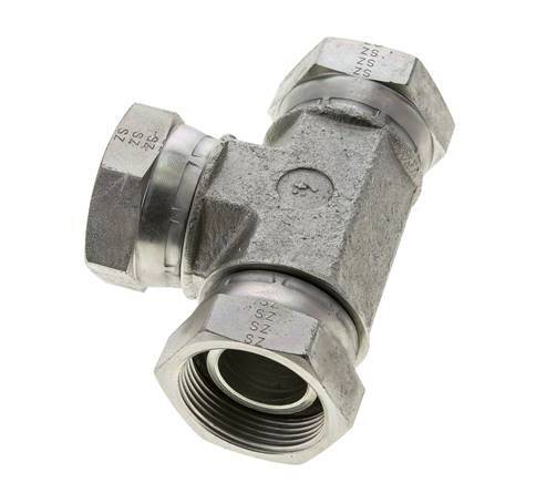 Tee Fitting G1 1/2'' Female Steel Hydraulic 125bar (1756.25psi)