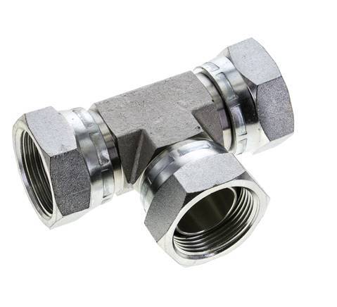 Tee Fitting G1 1/4'' Female Steel Hydraulic 150bar (2107.5psi)