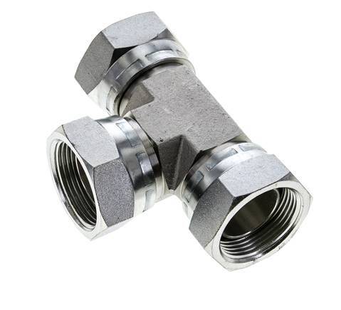 Tee Fitting G1 1/4'' Female Steel Hydraulic 150bar (2107.5psi)