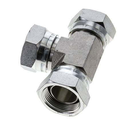 Tee Fitting G1 1/4'' Female Steel Hydraulic 150bar (2107.5psi)