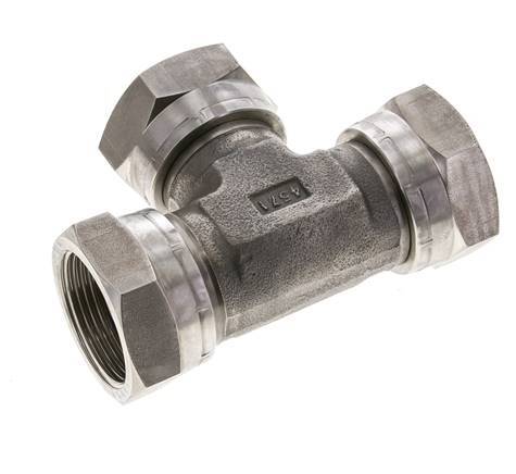 Tee Fitting G1 1/4'' Female Stainless steel Hydraulic 150bar (2107.5psi)