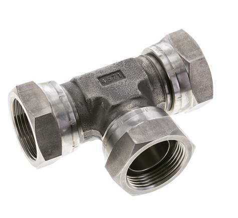 Tee Fitting G1 1/4'' Female Stainless steel Hydraulic 150bar (2107.5psi)