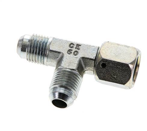 JIC Tee Fitting UNF 9/16''-18 Femelle x Mâle Acier 350bar (4917.5psi)