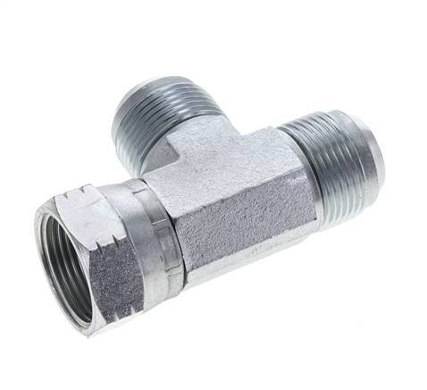 JIC Tee Fitting UN 1-5/16''-12 Femelle x Mâle Acier 250bar (3512.5psi)