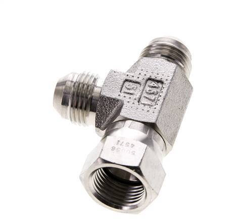 JIC Tee Fitting UNF 3/4''-16 Femelle x Mâle Acier inoxydable 350bar (4917.5psi)
