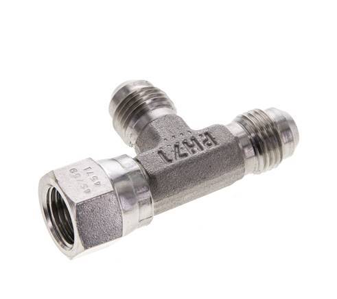 JIC Tee Fitting UNF 9/16''-18 Femelle x Mâle Acier inoxydable 350bar (4917.5psi)
