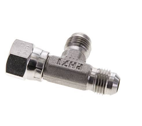 JIC Tee Fitting UNF 9/16''-18 Female x Male Stainless steel 350bar (4917.5psi)