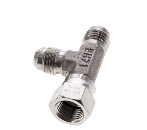 JIC Tee Fitting UNF 9/16''-18 Femelle x Mâle Acier inoxydable 350bar (4917.5psi)