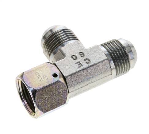 JIC Tee Fitting UN 1-1/16''-12 Female x Male Steel 350bar (4917.5psi)