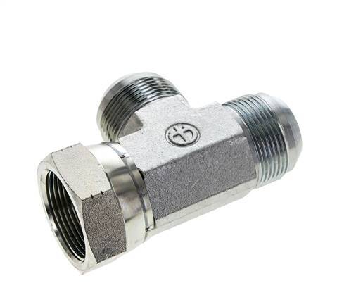 Raccord en T JIC UN 1-5/8''-12 Femelle x Mâle Acier 210bar (2950.5psi)