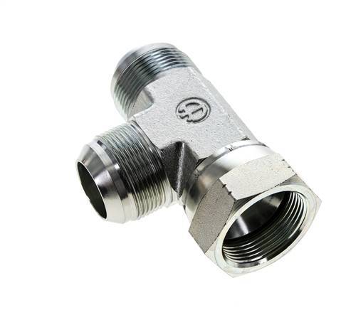 Raccord en T JIC UN 1-5/8''-12 Femelle x Mâle Acier 210bar (2950.5psi)