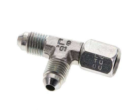 JIC Tee Fitting UNF 7/16''-20 Femelle x Mâle Acier 350bar (4917.5psi)