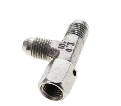 JIC Tee Fitting UNF 7/16''-20 Femelle x Mâle Acier 350bar (4917.5psi)