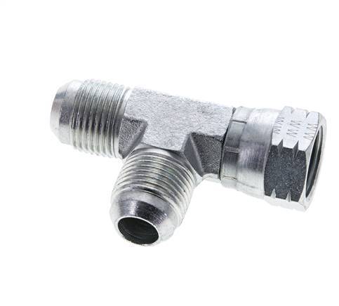 Raccord en T JIC UNF 7/8''-14 Femelle x Mâle Acier 350bar (4917.5psi)