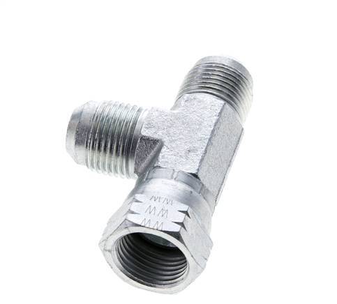Raccord en T JIC UNF 7/8''-14 Femelle x Mâle Acier 350bar (4917.5psi)