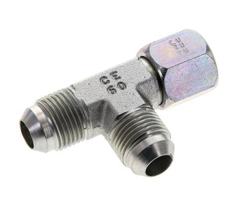 JIC Tee Fitting UNF 3/4''-16 Femelle x Mâle Acier 350bar (4917.5psi)