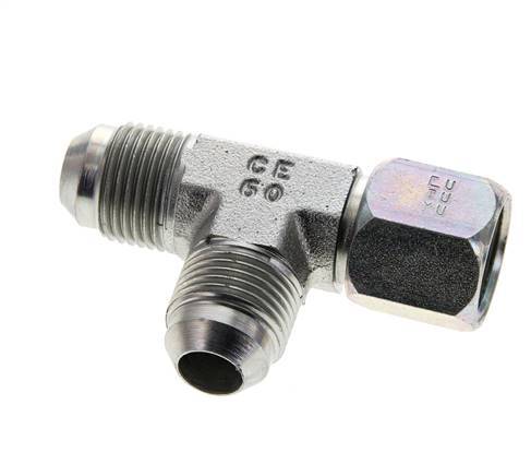 JIC Tee Fitting UNF 3/4''-16 Femelle x Mâle Acier 350bar (4917.5psi)