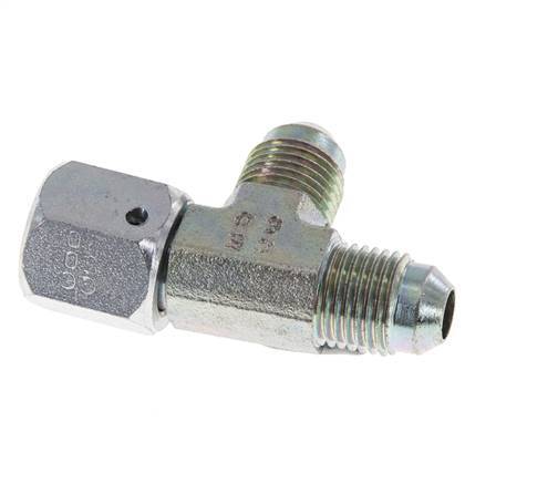 JIC Tee Fitting UNF 1/2''-20 Female x Male Steel 350bar (4917.5psi)