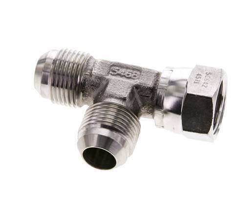 JIC Tee Fitting UN 1-1/16''-12 Femelle x Mâle Acier inoxydable 350bar (4917.5psi)