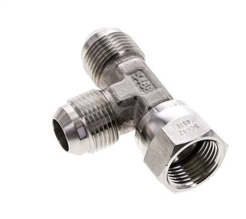 JIC Tee Fitting UN 1-1/16''-12 Femelle x Mâle Acier inoxydable 350bar (4917.5psi)