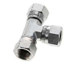 JIC Tee Fitting UNF 9/16''-18 Female Steel 275bar (3863.75psi)