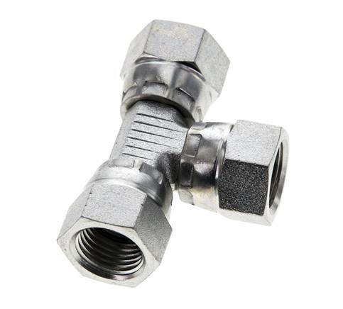 JIC Tee Fitting UNF 1/2''-20 Femelle Acier 275bar (3863.75psi)