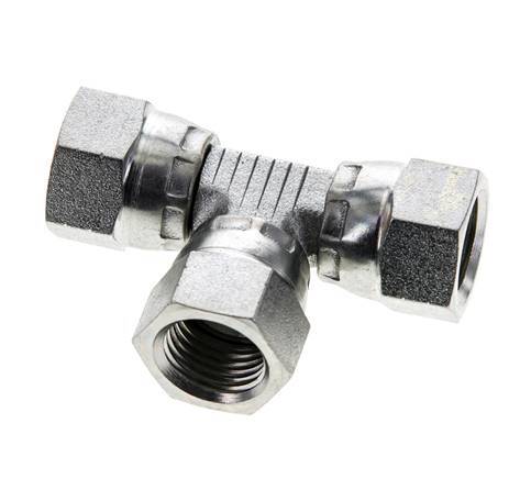 JIC Tee Fitting UNF 1/2''-20 Femelle Acier 275bar (3863.75psi)
