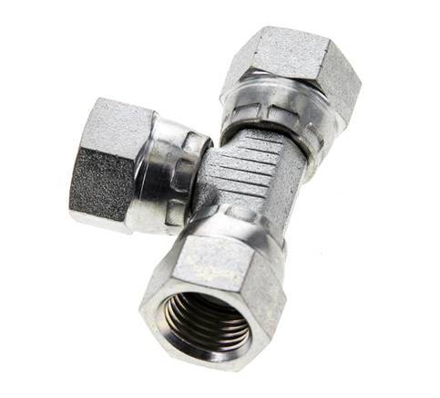 JIC Tee Fitting UNF 1/2''-20 Femelle Acier 275bar (3863.75psi)