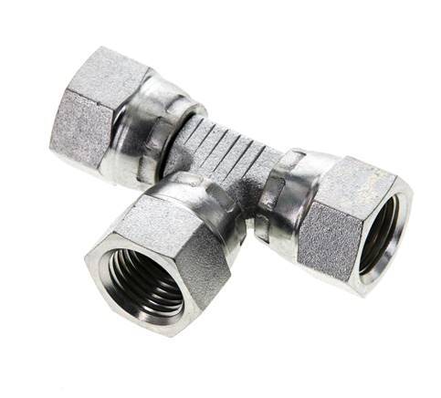 JIC Tee Fitting UNF 1/2''-20 Femelle Acier 275bar (3863.75psi)