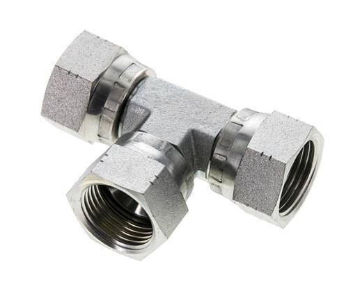 JIC Tee Fitting UN 1-1/16''-12 Female Steel 210bar (2950.5psi)