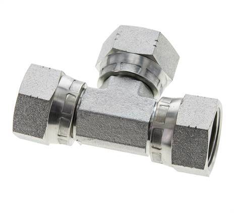JIC Tee Fitting UN 1-1/16''-12 Female Steel 210bar (2950.5psi)