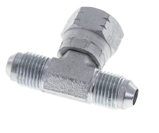 JIC Tee Fitting UNF 1/2''-20 Male x Female Steel 350bar (4917.5psi)
