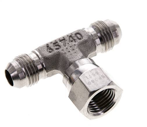 JIC Tee Fitting UNF 9/16''-18 Male x Female Acier inoxydable 350bar (4917.5psi)