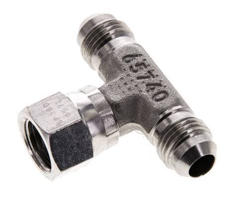 JIC Tee Fitting UNF 9/16''-18 Male x Female Acier inoxydable 350bar (4917.5psi)