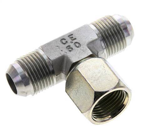 Raccord en T JIC UNF 7/8''-14 Mâle x Femelle Acier 350bar (4917.5psi)