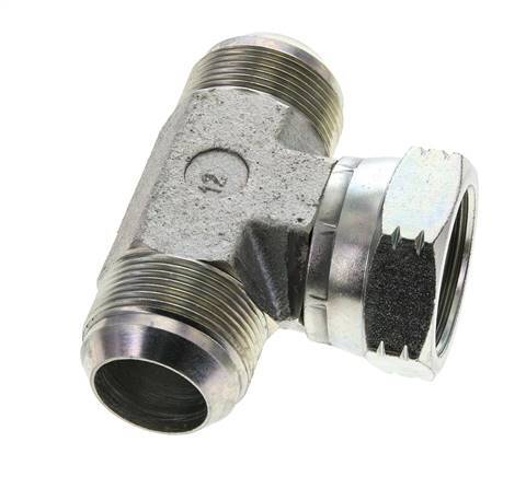 Raccord en T JIC UN 1-5/8''-12 Mâle x Femelle Acier 210bar (2950.5psi)