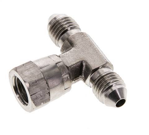 JIC Tee Fitting UNF 7/16''-20 Male x Female Acier inoxydable 350bar (4917.5psi)